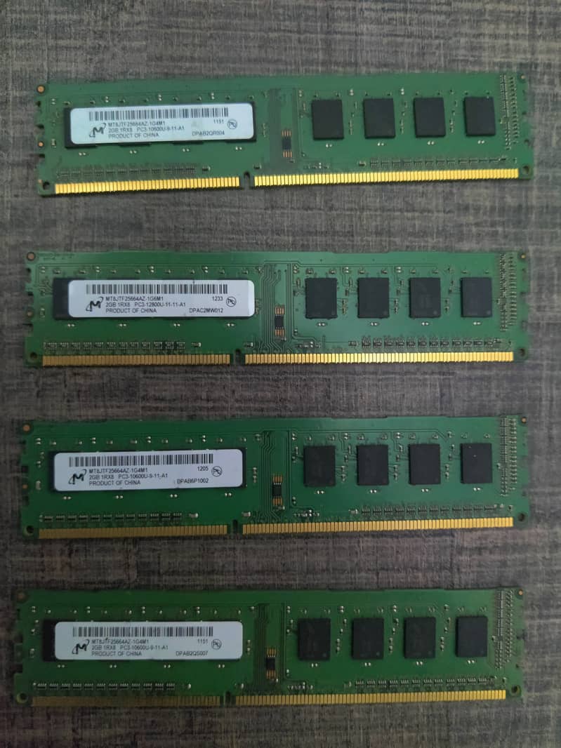 4x 2GB DDR3 RAM (1333MHz) - Micron Memory (HP Security ID) 0