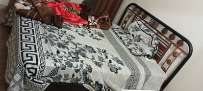 Iron Bed & Dresser For Sale