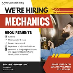 Experience Mechanic Required