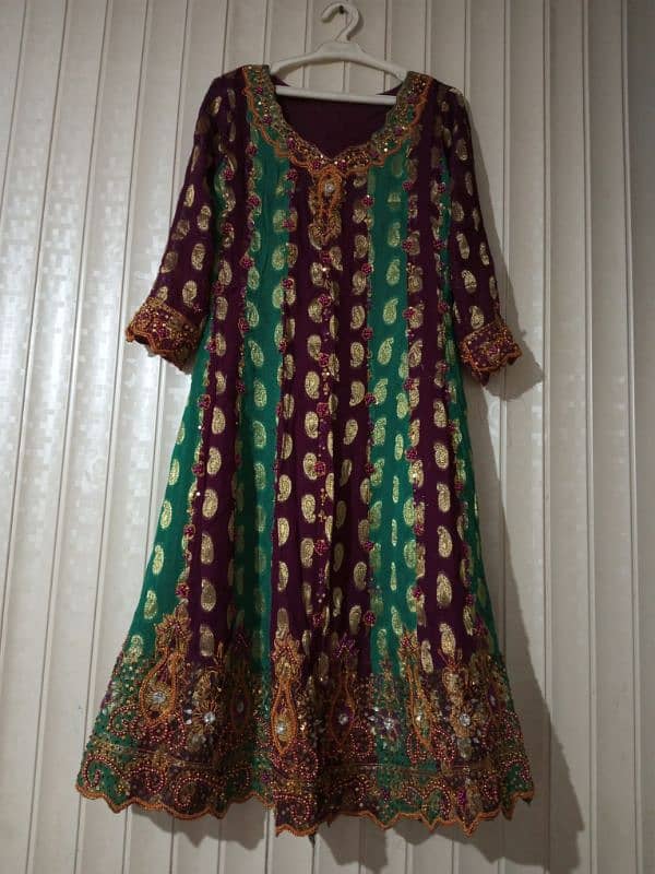 bridal lahanga and walima frock 6