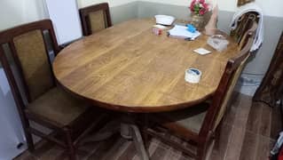 Dining Table with Wooden Chairs