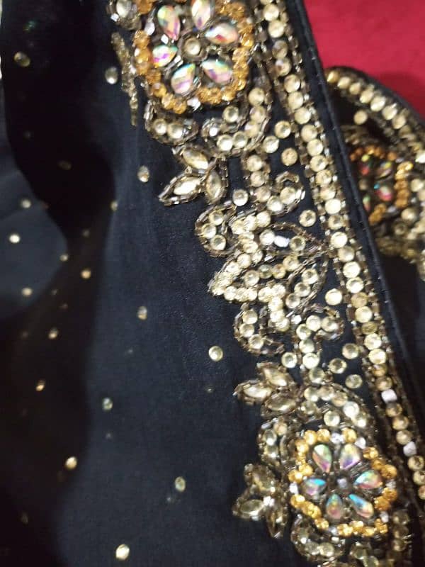 black sari in good condition 2