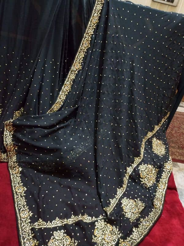 black sari in good condition 6