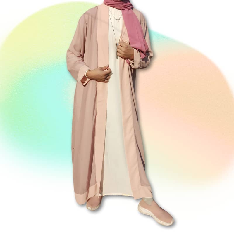 Double Layer Abaya - Seperate Inner and Upper - Deliver Available 1