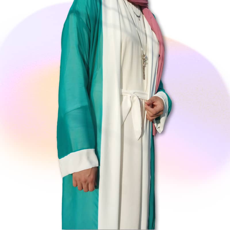 Double Layer Abaya - Seperate Inner and Upper - Deliver Available 6