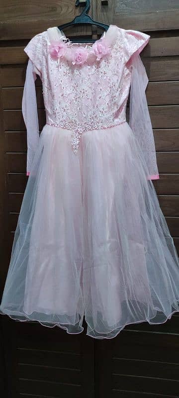 Barbie Style Pink Net Frock 0