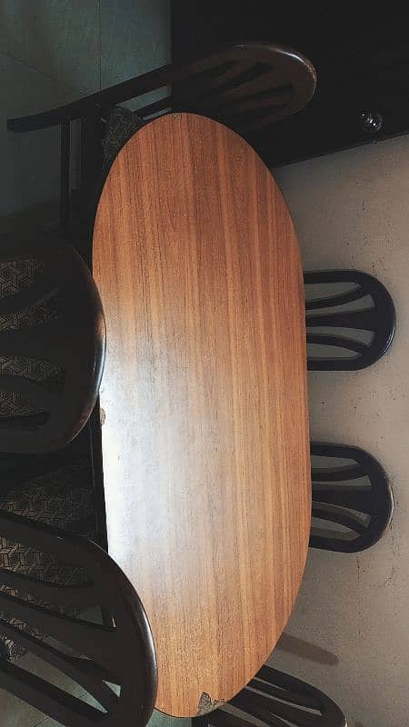 wooden dining table with 6 chairs 2