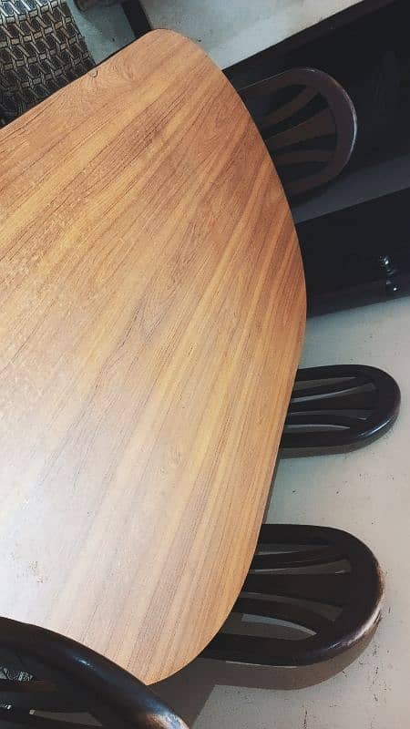 wooden dining table with 6 chairs 4
