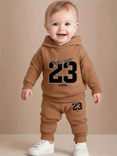 Kid 2pcs Boys And Girls Printed Tracksuit