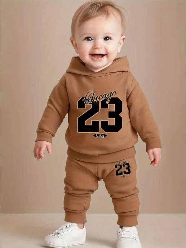 Kid 2pcs Boys And Girls Printed Tracksuit 0