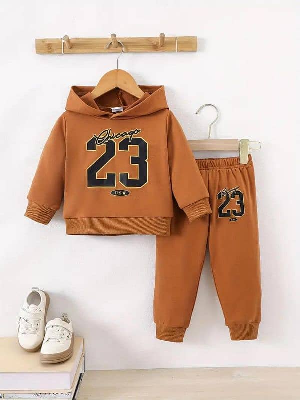 Kid 2pcs Boys And Girls Printed Tracksuit 7