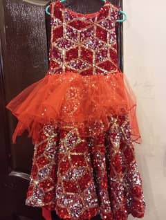 baby girl red fresh colour of fancy frock for sale