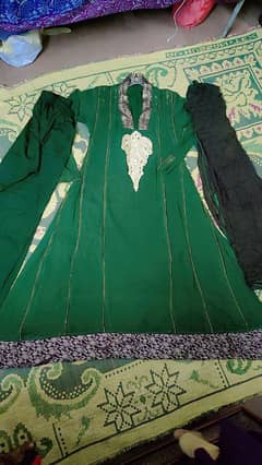 bottle green dress 3 piece