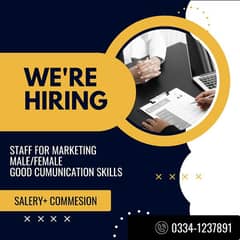 job vacancy for marketing work