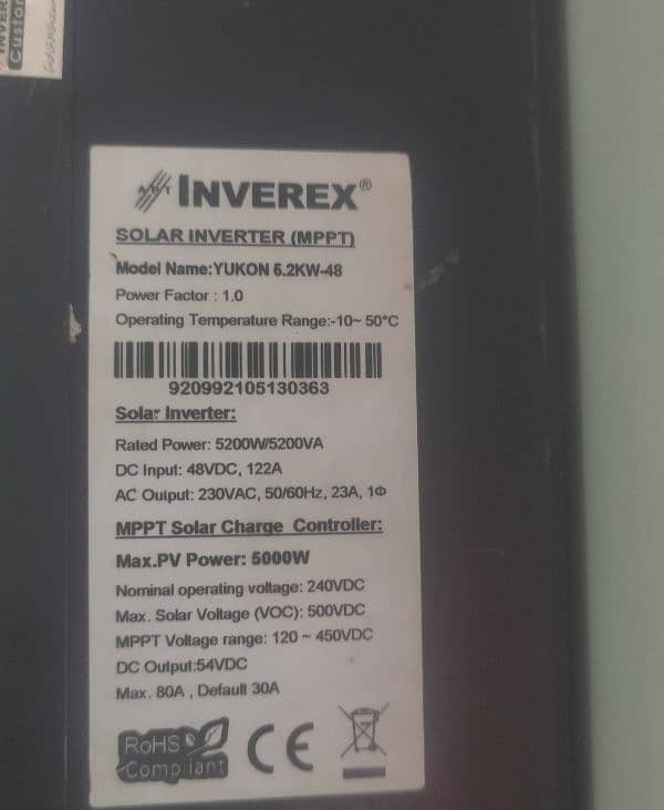 Inverex Yukon 5.2kw Hybrid inverter 4