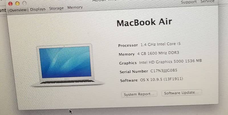 MacBook Air 2016 / 4 GB 1600 mhz DDR3 3