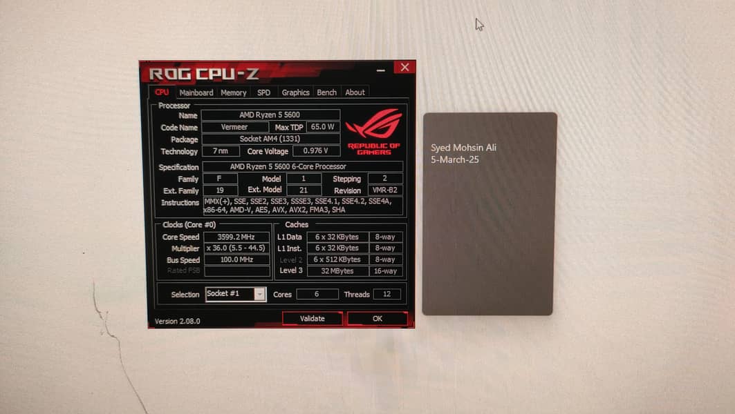 Ryzen 5 5600 Asus Strix B550 TridentZ neo Cooler Master 10