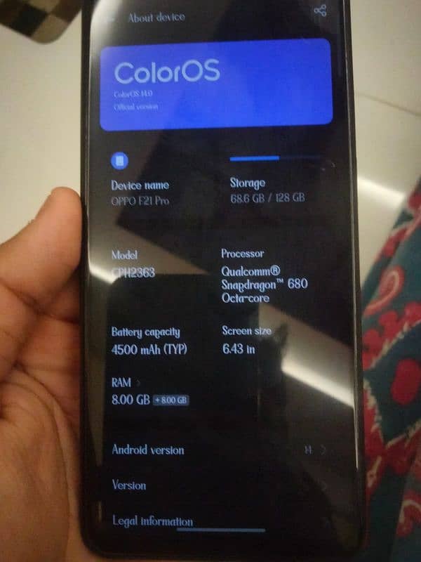 OPPO F21 PRO 4G  CONDITION  10/10 8