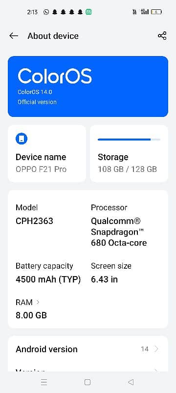 Oppo F21 Pro 4g 2