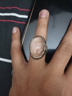 100% original clear quartz . . dure najaf in silver ring