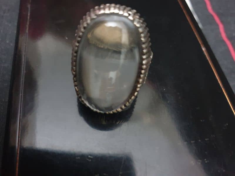 100% original clear quartz . . dure najaf in silver ring 4