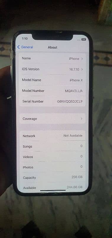 Iphone X 256gb PTA Approved 3