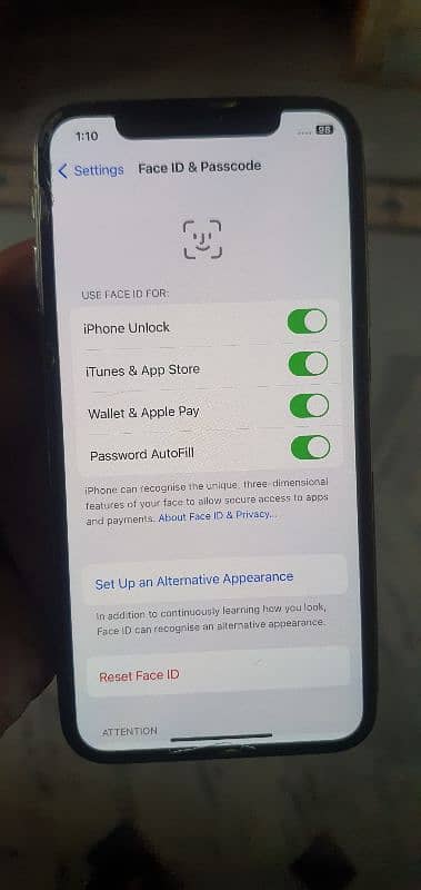 Iphone X 256gb PTA Approved 7