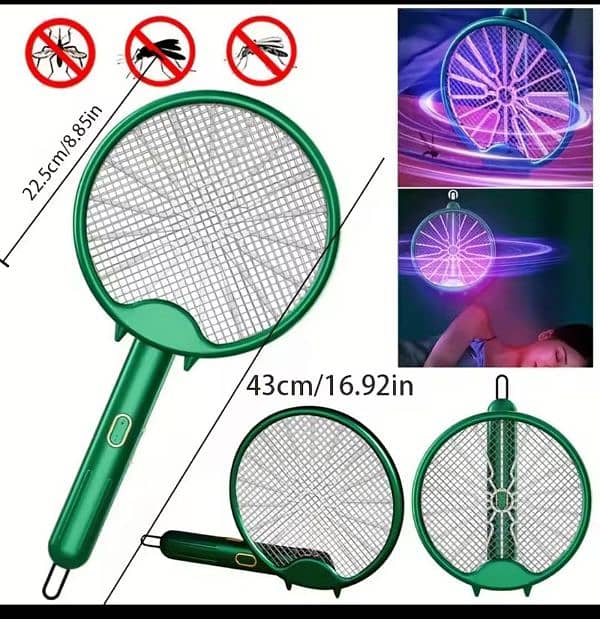 Foldable Rechargeable High Performance  mosquito racket 1