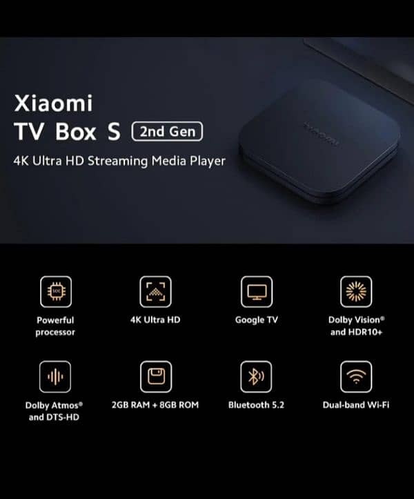 Original Global Xiaomi Mi Tv Box S 2nd Gen 4k 3