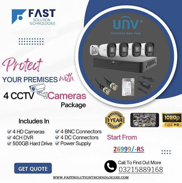 UNIVIEW 4 camera PACKAGE 1