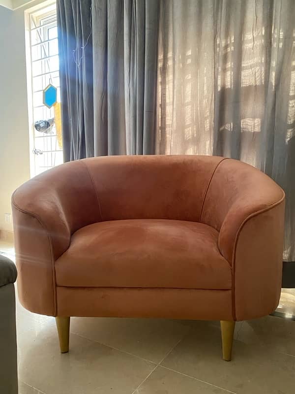 Sofa and tufted stool 1