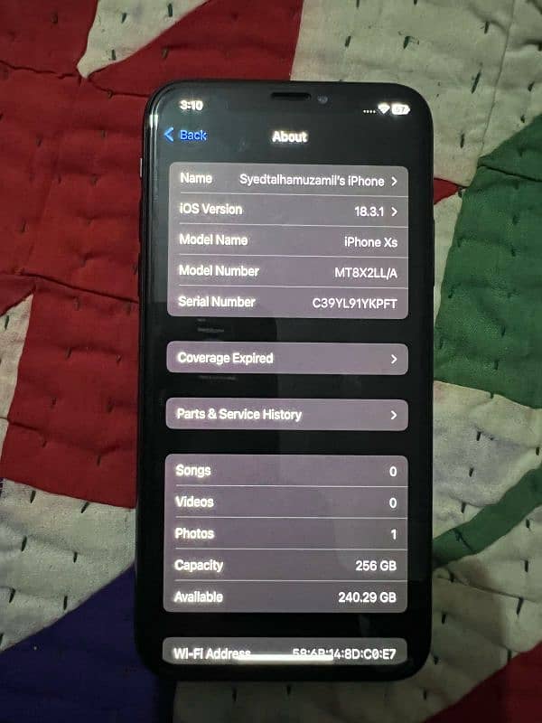 iphone xs non pta factory unlock 256 GB 7