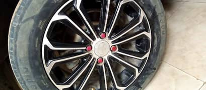 15 inch very beautiful alloy rims for sell bilkul new han 03142596871