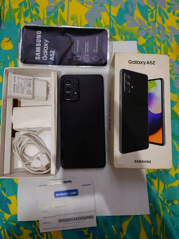 Samsung Galaxy A52 8-128 Dual SIM PTA 100% genuine Sale Exchange 1