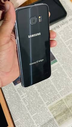 S7 edge PTA approved Fresh peace black Color