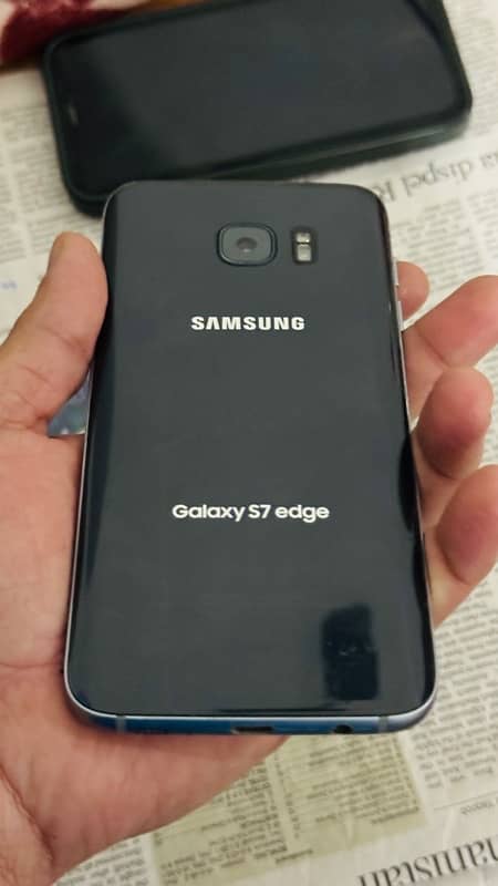 S7 edge PTA approved Fresh peace black Color 4