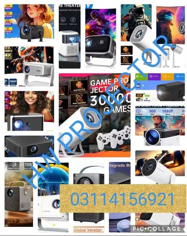 GRAND RAMADAN SALE 50% All ORIGNAL 4K FULL HD ANDROID PROJECTOR CINEMA 1