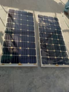 2 solar panels with iron stand