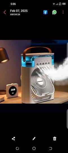 Portable Mist Fan | USB Rechargeable | LED Light | Air Cooler –
                                title=