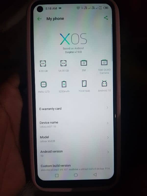 INFINIX HOT 10 PTA 4/64 5