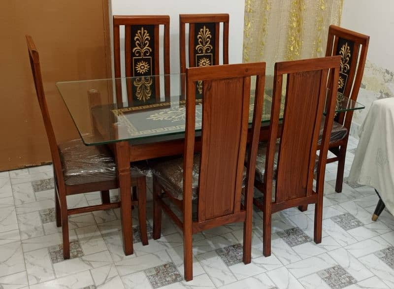 New Stylish 6 Chairs Set of Lacker Dinning Table 0