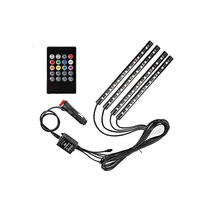 4 PCs Remote Control RGB LED Music Sound Activated LED Strip Lights 1