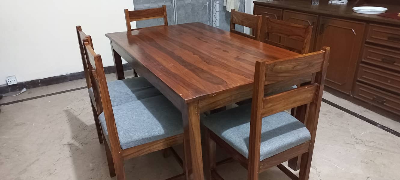 Solid Acacia wood dining 6