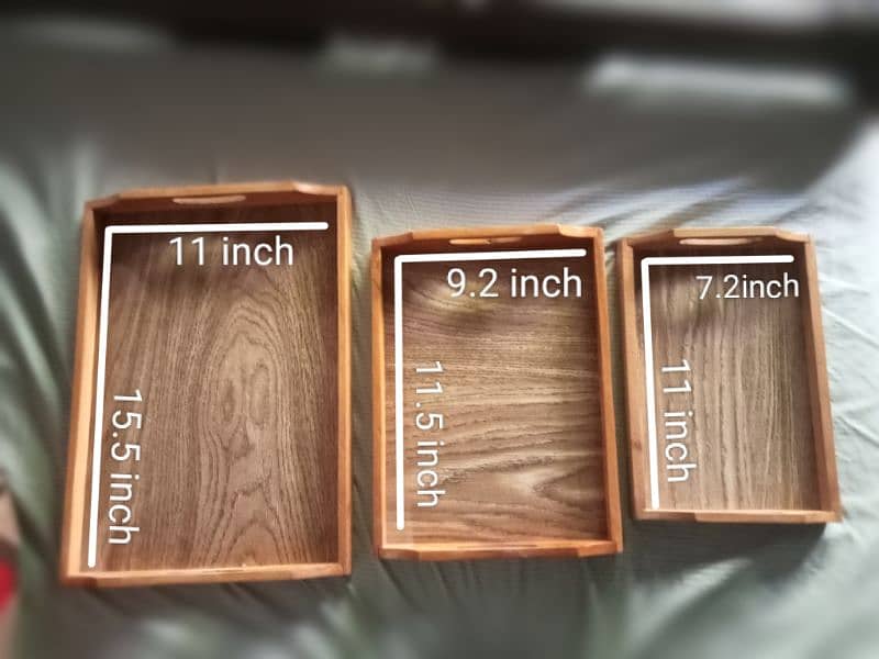 wooden trays set 0