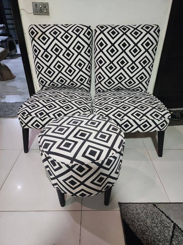 coffee chairs with ottoman 1