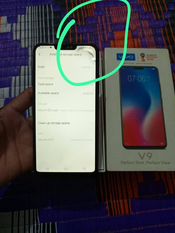 vivo v9 4gb 64gb with box read add 3