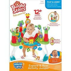 Bright starts revolving jumper with activity and sensory play