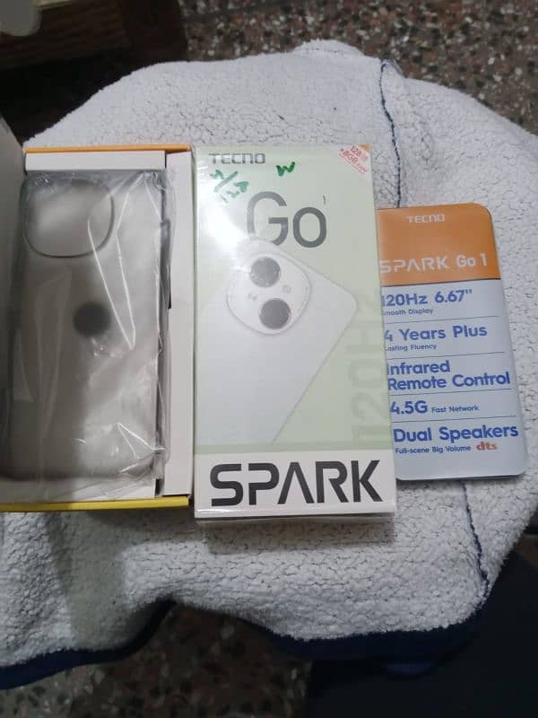 Techno Spark go 1. . 4/128GB only Box open Accasaries pack Brand New. 3