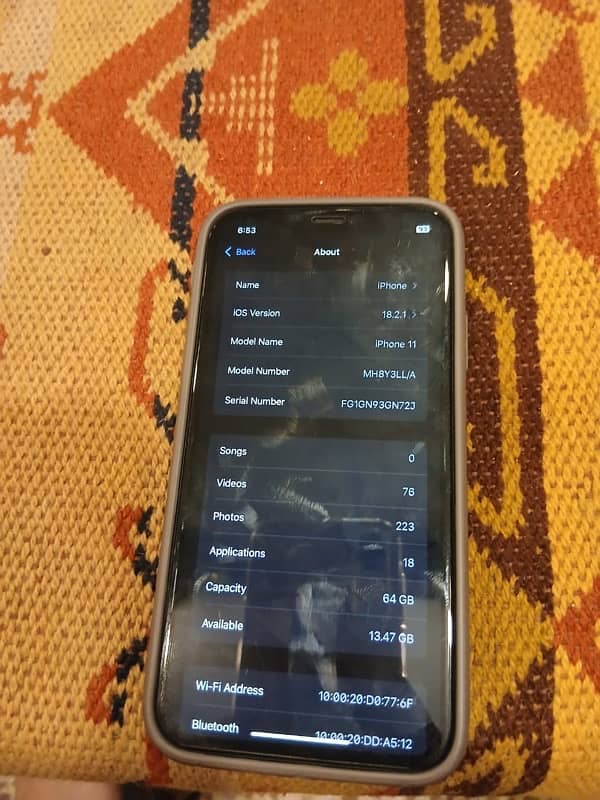 iPhone 11 non pta Jv 2 months in working 64gb battery health 85 0