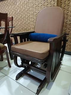 wooden vintage arm chair